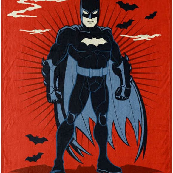 Batman Red Knight Throw Blanket Measures 46 x 60 Inches - Picture 3 of 5